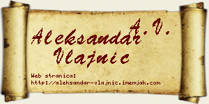 Aleksandar Vlajnić vizit kartica